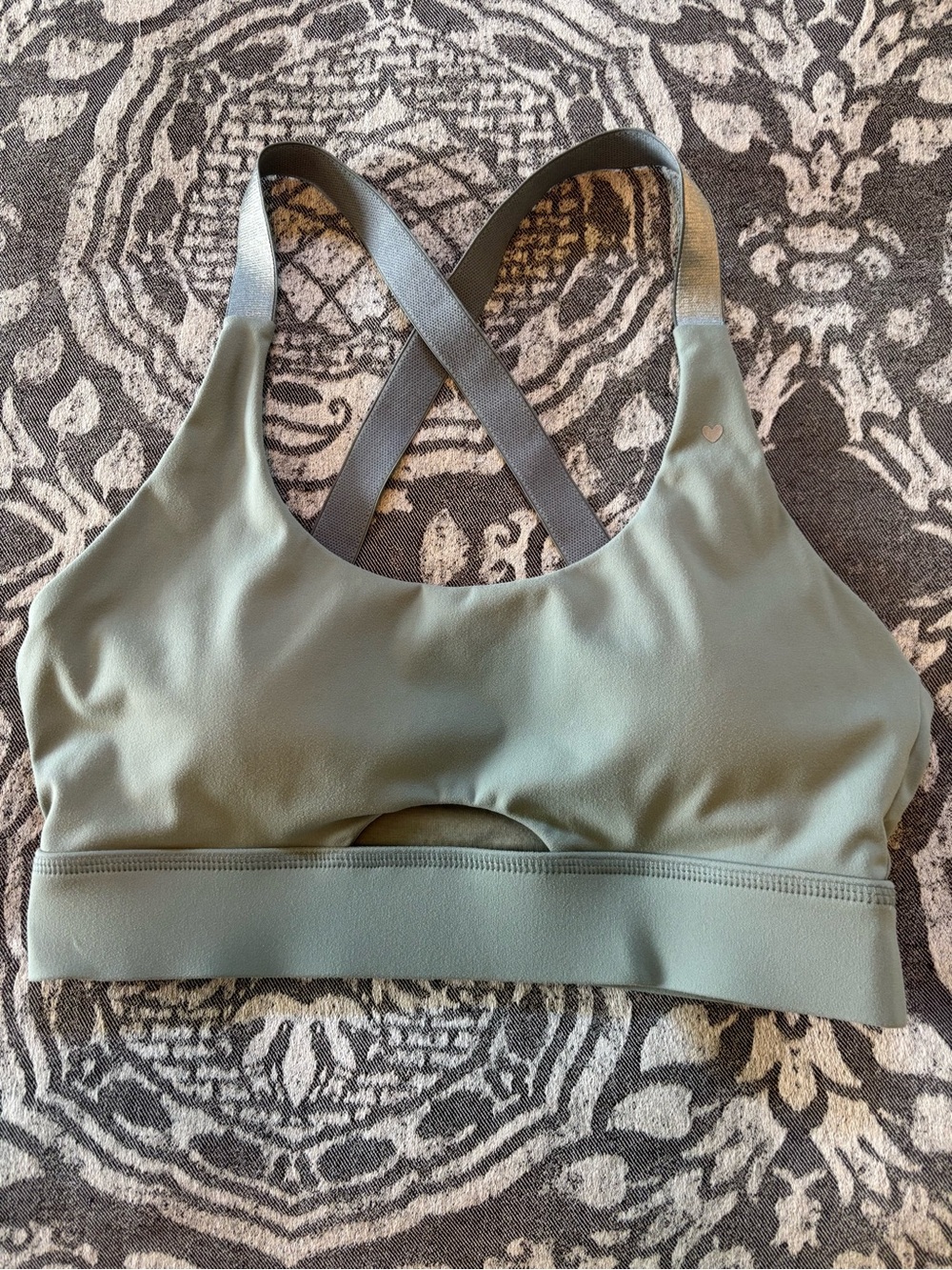 Love Fitness Heart Logo Impact Sports Bra Medium